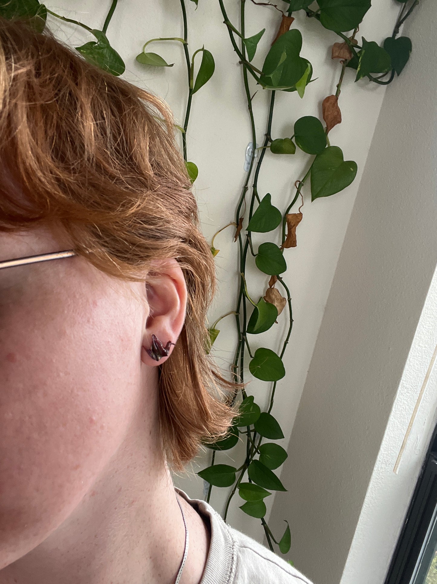 Origami crane studs